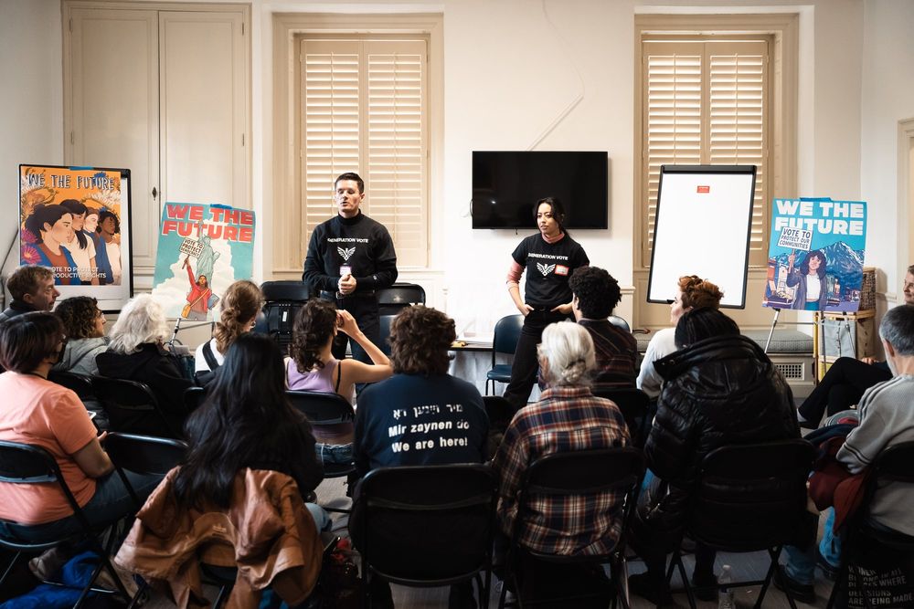 GenVote facilitators leading a community workshop